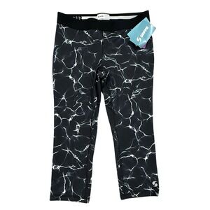 Soffe Marble Print Low‎ Rise Capri Leggings Juniors Medium